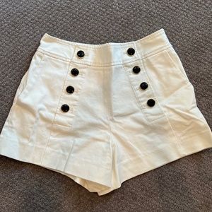 Derek Lam 10 Crosby, sailor shorts, white size 4